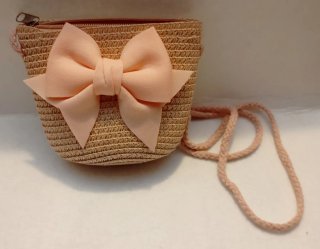 Borsetta bambina con fiocco rosa