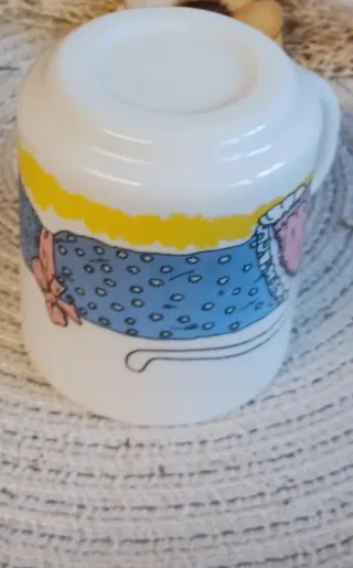 Taza desayuno gato Arcopal vintage Francia