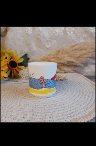 Taza desayuno gato Arcopal vintage Francia
