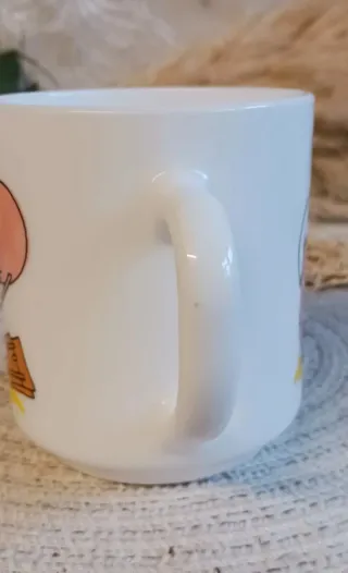 Taza desayuno gato Arcopal vintage Francia