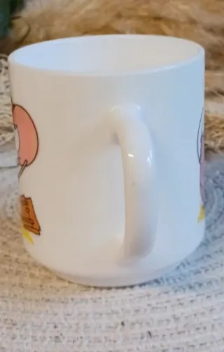 Taza desayuno gato Arcopal vintage Francia