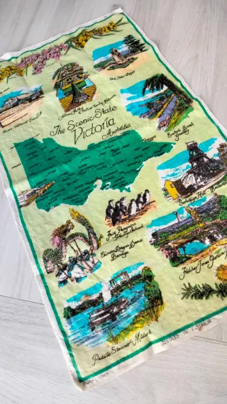 Strofinaccio da cucina Australia di lino vintage