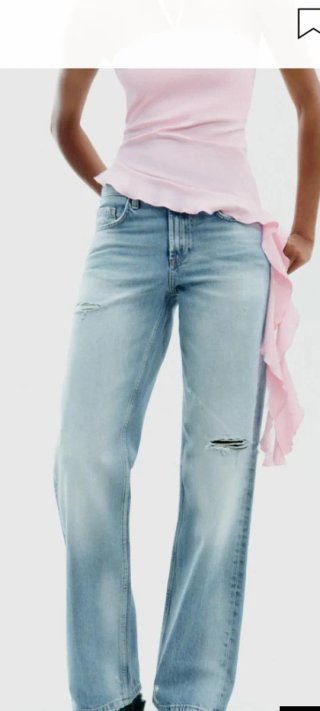 Top Zara rosa volantes