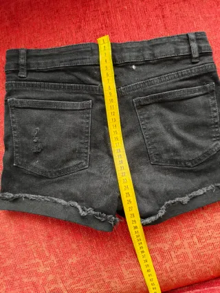 Falda vaquera negra niña T.11-12