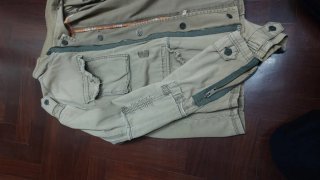 Giacca militare beige/verde