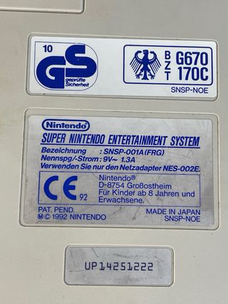 Super Nintendo SNES PAL + Controller