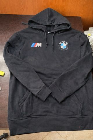 Felpa BMW M nera con cappuccio