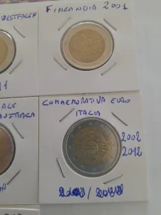 Lotto 10 Monete Commemorative 2 Euro