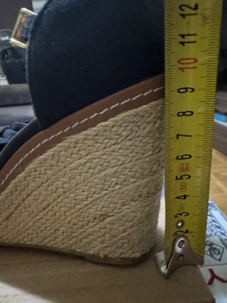 Sandalias Cuña Tommy Hilfiger Negras Beige