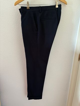Pantalón Zara Azul Marino Talla 38