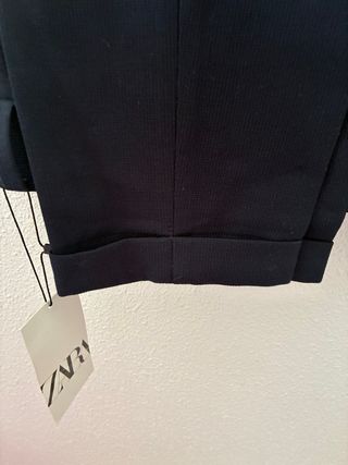 Pantalón Zara Azul Marino Talla 38