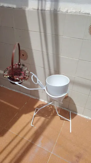 Macetero de Bicicleta Blanco