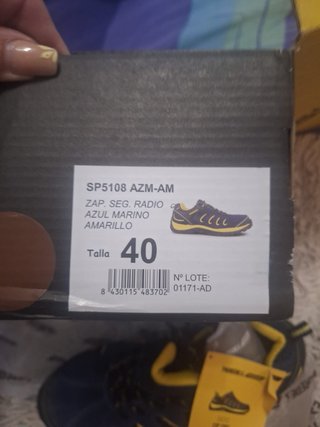 Zapatos de seguridad Paredes azul marino y amarill