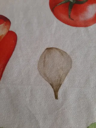 Camino de mesa cocina tomates y pimientos