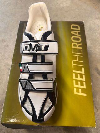 Zapatillas Ciclismo DMT Carretera Blancas Talla 46