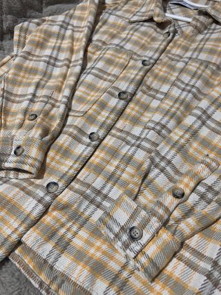 Camisa de cuadros hombre tonos amarillos