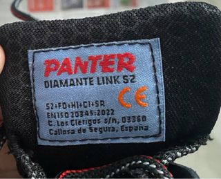 Botas seguridad Panter Talla 39 Negras Nuevas