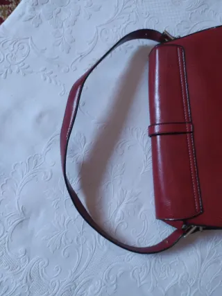Borsa vintage pelle verniciata rossa