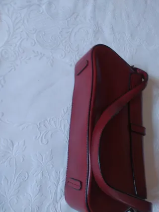 Borsa vintage pelle verniciata rossa