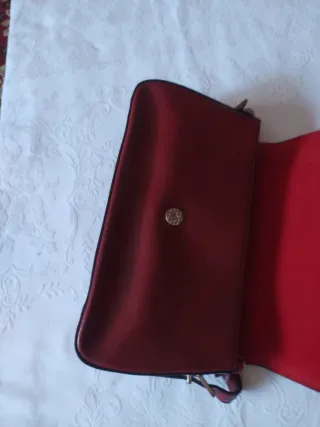 Borsa vintage pelle verniciata rossa