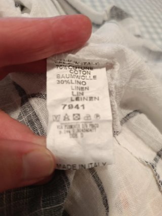 Chaqueta Lino Algodón Dibujo Peces Talla Única