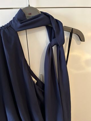 Vestido largo azul para evento