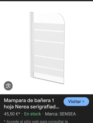 Mampara de baño de cristal