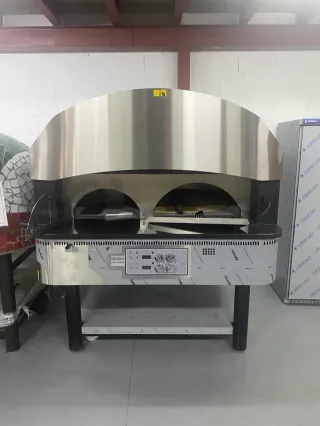 Horno Pizza Gas y Leña Rotatorio