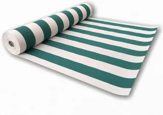 Cortina Toldo Impermeable Rayas Verde/Blanco
