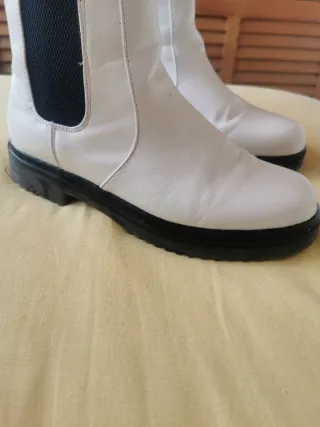 Botines blancos mujer