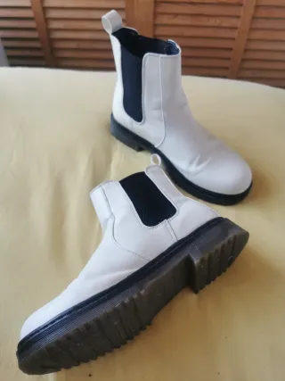 Botines blancos mujer