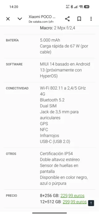 Xiaomi Poco M6 Pro 512GB Blu