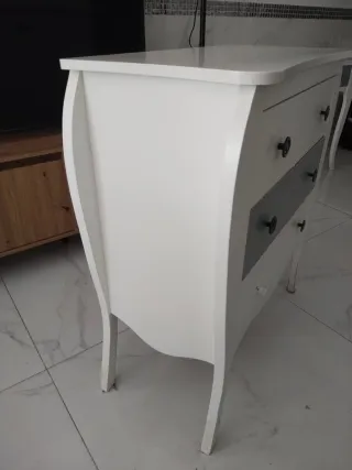 Mueble blanco 3 cajones madera