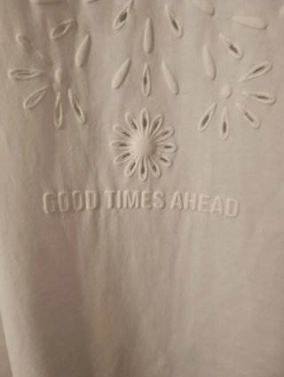Camiseta blanca bordada XL