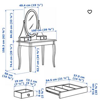Tocador IKEA HEMNES blanco