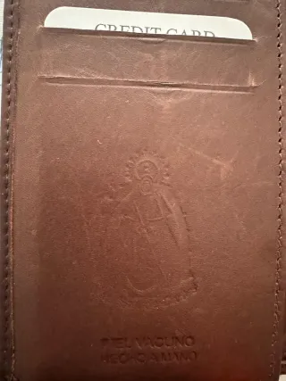 Cartera de señora marrón y roja