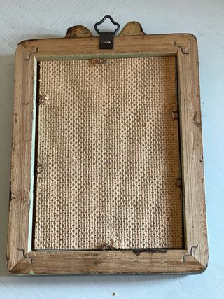 Cornice shabby chic con fiocco dorato