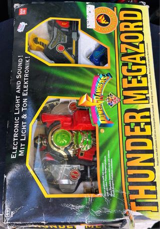 Thunder Megazord Power Rangers y blue ranger muñec