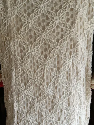 Traje Flamenca Beig Encaje Talla M,nuevo