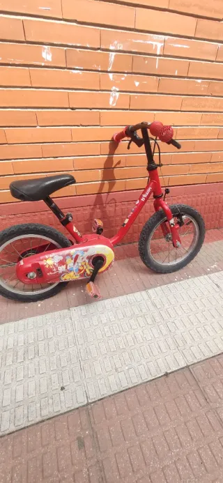 Bicicleta infantil 14 roja
