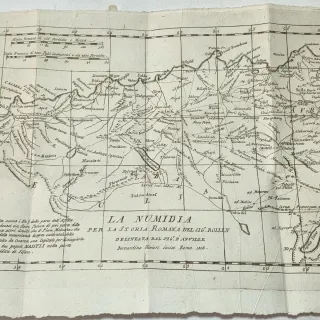 Antica mappa della Numidia 1806 Rollin