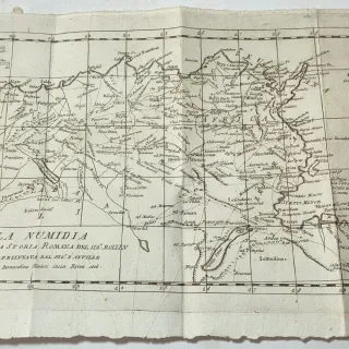 Antica mappa della Numidia 1806 Rollin