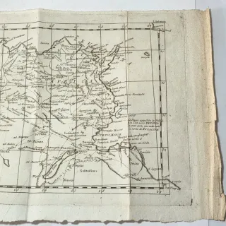 Antica mappa della Numidia 1806 Rollin
