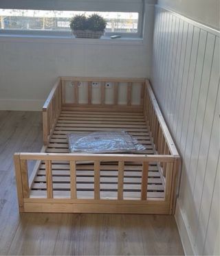Cama Montessori Madera Natural