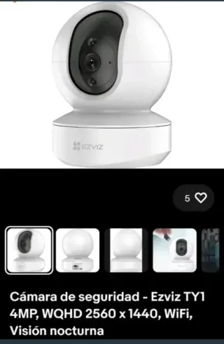 Cámara Ezviz 2k SEGURIDIAD TY1 4MP WQHD WiFi