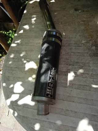 Tubo escape High-tes fibra carbono Y acero inoxida