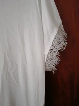Camiseta TIFFOSI blanca con encaje Talla L