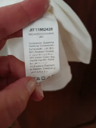 Camiseta TIFFOSI blanca con encaje Talla L