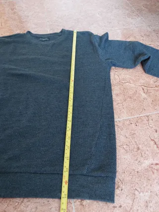 Sudadera Zara Gris Oscuro 100% Algodón