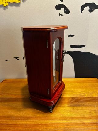Vetrina porta gioielli vintage legno e vetro